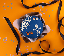 Бенто-торт Скелет на хеллоуин