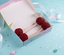 Подарочный набор кейк-попсов красный бархат 4шт