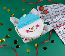 Бенто-торт Снеговик в шапке