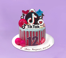 Торт подарочный Тик-ток фуксия 2 кг