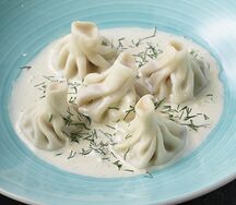 Хинкали в сливочном соусе