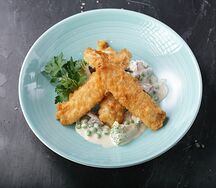 Жареный морской окунь