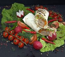 Шаурма с говяжьим люля и сыром