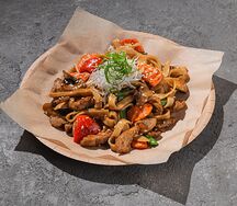 Удон терияки с курицей
