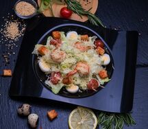 Салат Цезарь сан с креветками