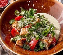 Салат с цыпленком и сациви
