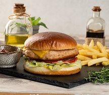 Бургеры куриные с фри