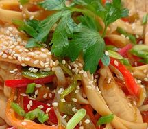 Лапша удон с курицей