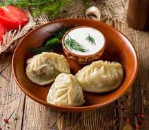 Манты с мясом халяль