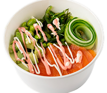 Поке с лососем спайси