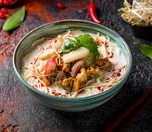 Сливочный суп с морепродуктами