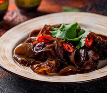 Салат из черных грибов