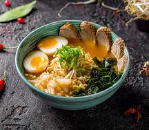 Рамен кимчи с уткой по-пекински