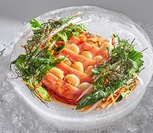 Сашими из гребешка и тунца