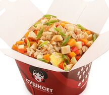 Тяхан с тигровыми креветками