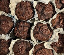 Ржаной маффин с двойным шоколадом