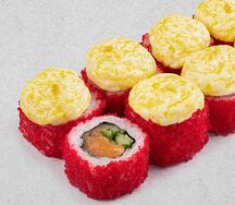 Запеченная калифорния с лососем