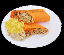 Шаурма в сырном лаваше с сыром
