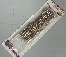 Свечи волнистые золотые