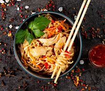 Удон курица с соусом терияки