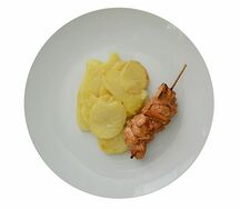 Шашлык куриный с картофелем по-домашнему