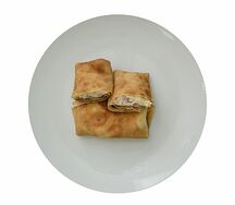 Блины с ветчиной и сыром