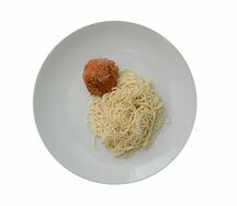 Ежик мясной со спагетти