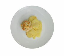 Мясо по-французски с картофелем