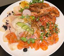 Савиче из креветок с лангустинами гриль