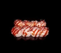 Запечённый бекон с креветками