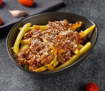 Фирменный картофель фри с фаршем