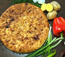Пирог с сёмгой, сыром и шпинатом
