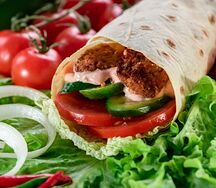 Шаурма с люля-кебабом из говядины
