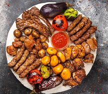Сет Баранина и телятина с овощами