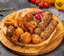 Шашлык из курицы в хлебе Ассорти