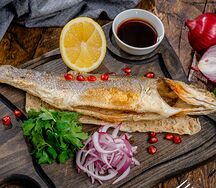 Сибас на мангале