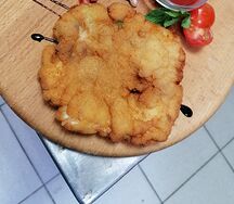 Шницель из курицы с рисом