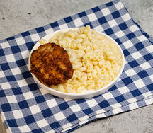 Макароны с куриной котлетой