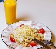 Салат Цезарь с курицей