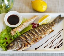 Сибас на углях