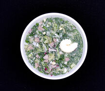 Окрошка с минеральной водой