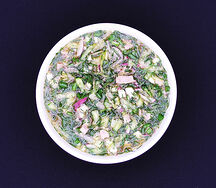 Окрошка с темным квасом