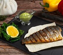 Филе сибаса на гриле