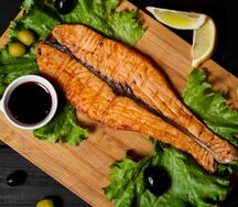 Семга на углях