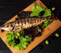 Сибас на углях