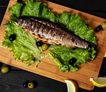 Форель речная на углях