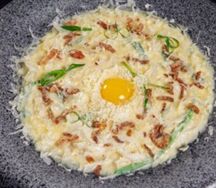 Кальмары карбонара