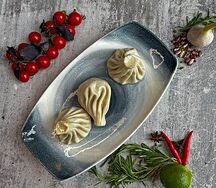 Хинкали со свининой и говядиной