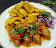 Люля-кебаб с овощами