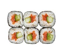 Классика с лососем и огурцом